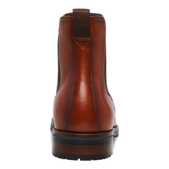 STEVE MADDEN Mens Brown Heel Pull-Tab Sully Block Heel Leather Chelsea Boot 10 M - Picture 2 of 2